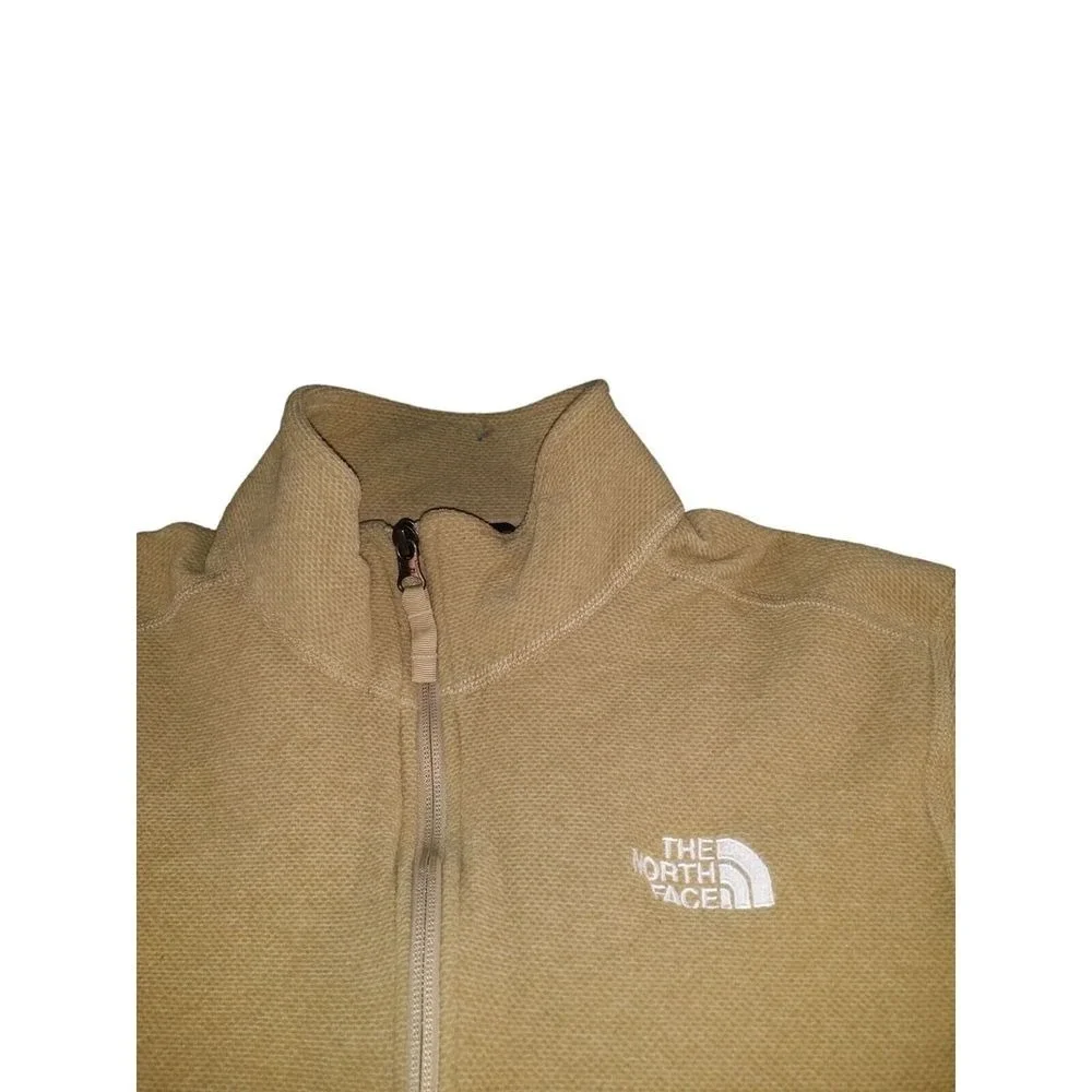 The North Face‎ Mens XL Tan Quarter Zip Fleece Pullover Cap Rock Outdoor Jacket